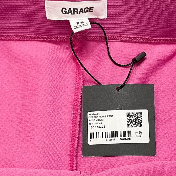 NWT GARAGE Odessa Flare Pant “Rose Violet” Pink Small - Picture 7 of 7